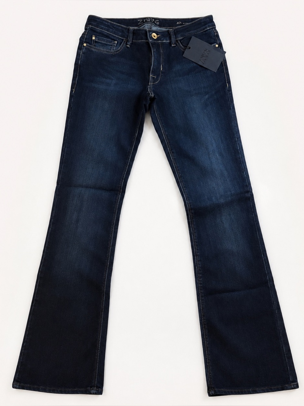 Zara NWT Vintage Z1975 Slim Bootcut Jeans Dark Wash Size 8 Y2K